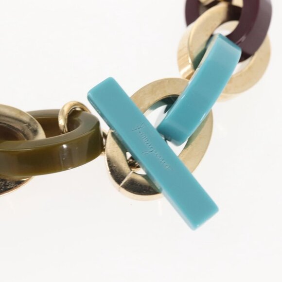 Salvatore Ferragamo Chain Belt plastic Gold Auth - Picture 4 of 9